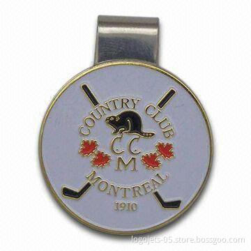 Golf Hat Clip, Customized Designs Welcomed, Available in Various Finishes